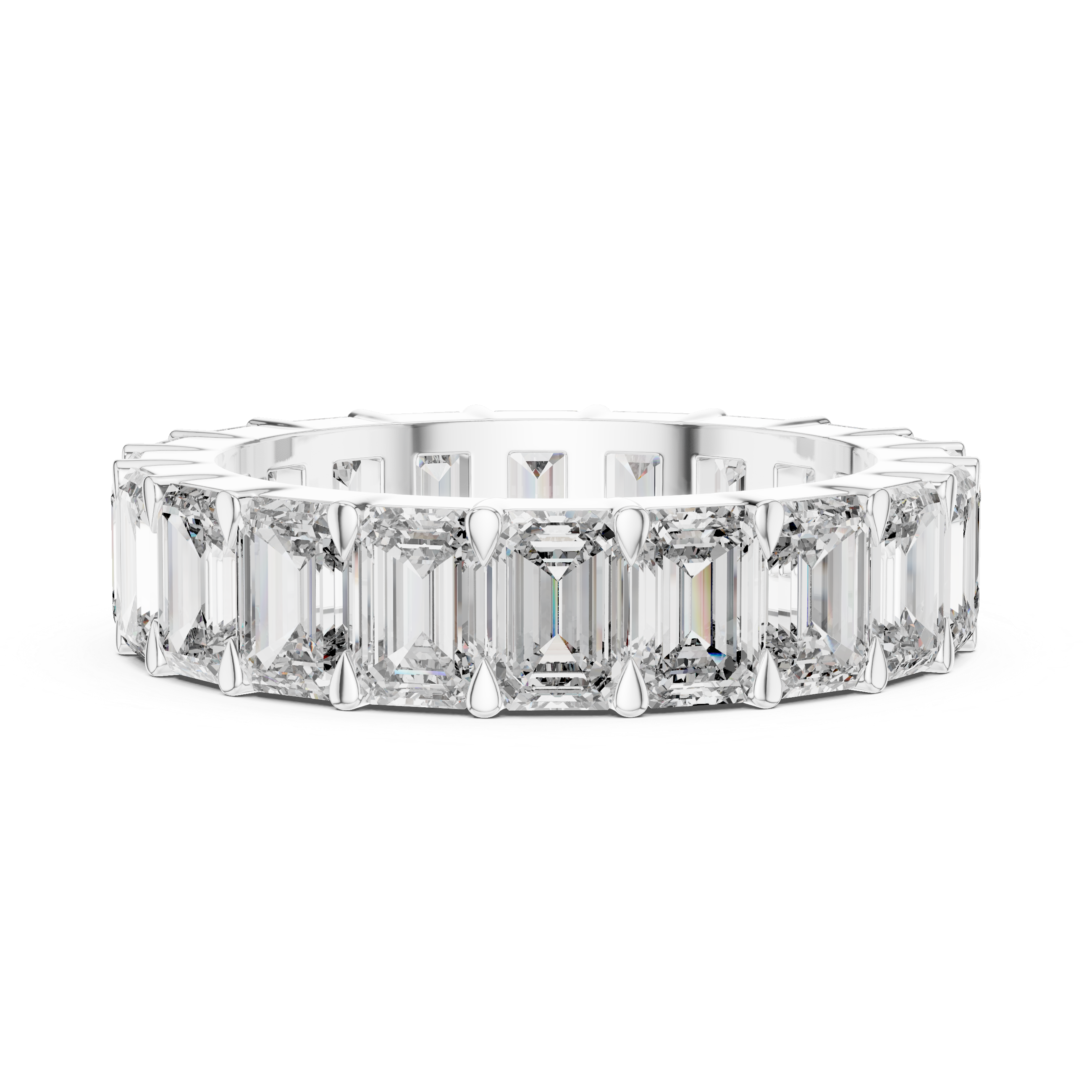 Emerald-Cut Full Eternity Diamond Band