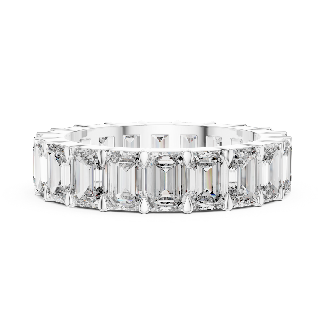 Emerald-Cut Full Eternity Diamond Band