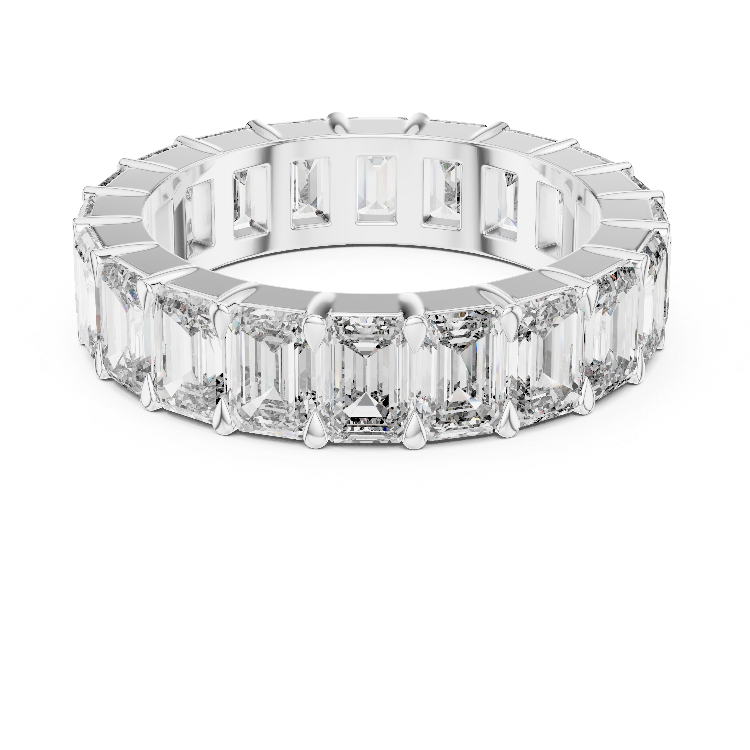 Emerald-Cut Full Eternity Diamond Band