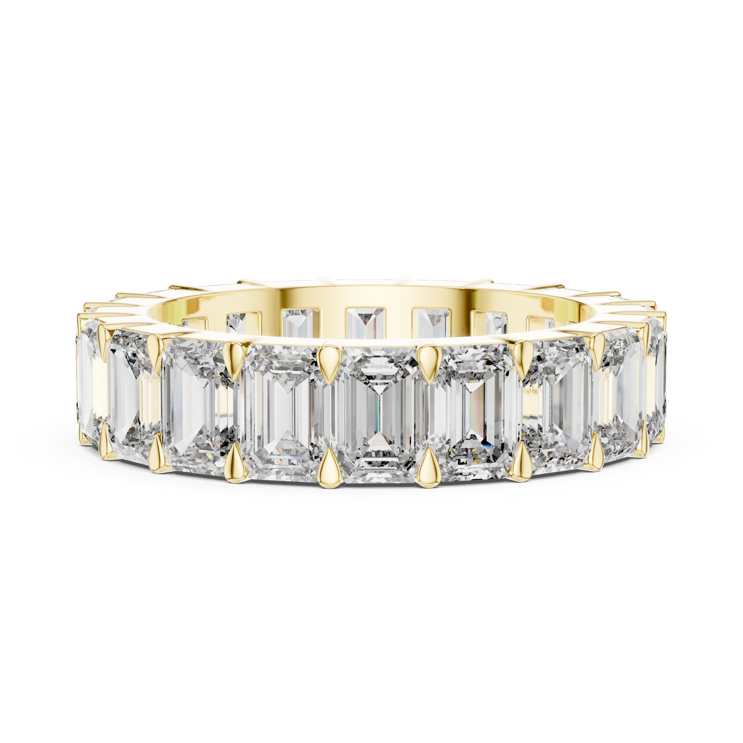 Emerald-Cut Full Eternity Diamond Band