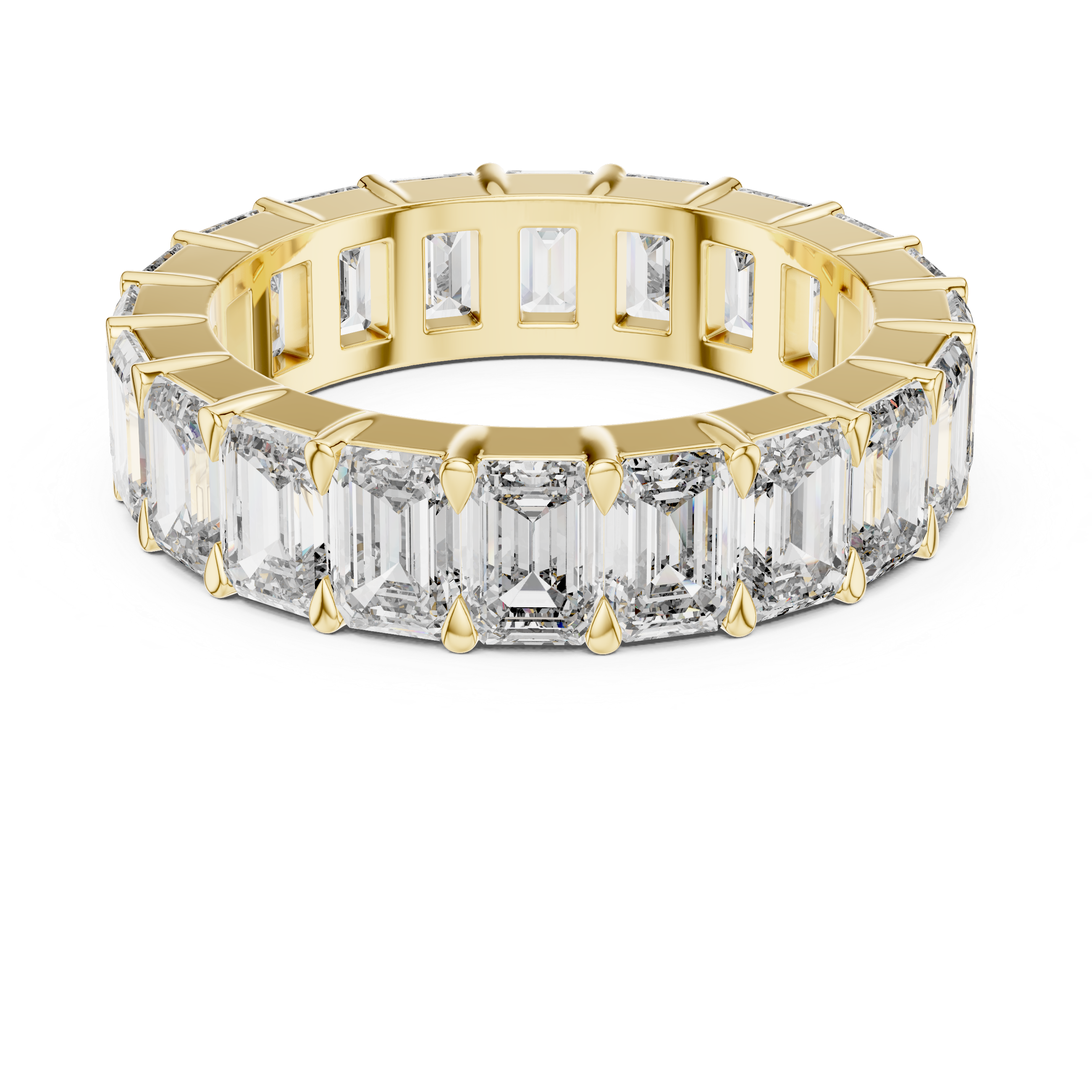 Emerald-Cut Full Eternity Diamond Band