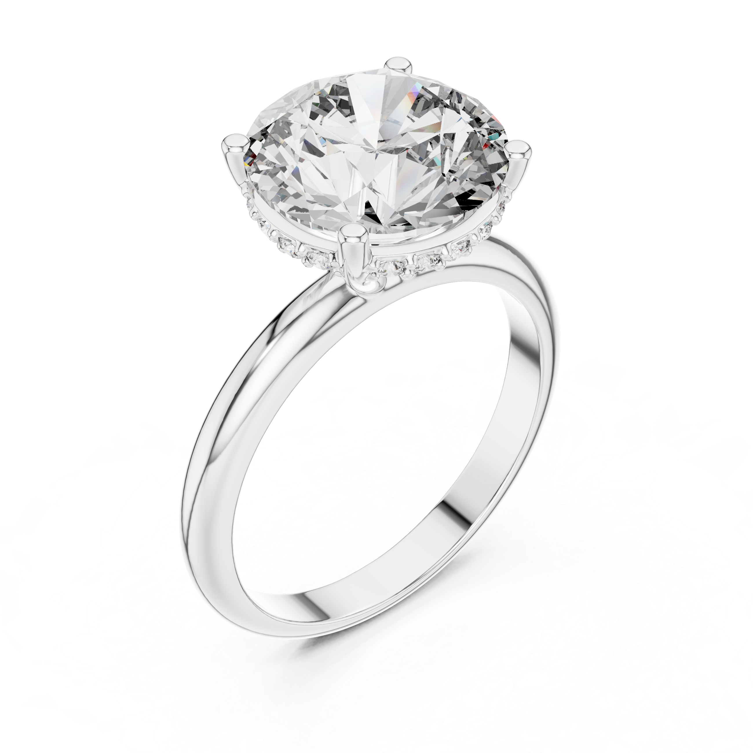Classic Round Solitaire Diamond Ring