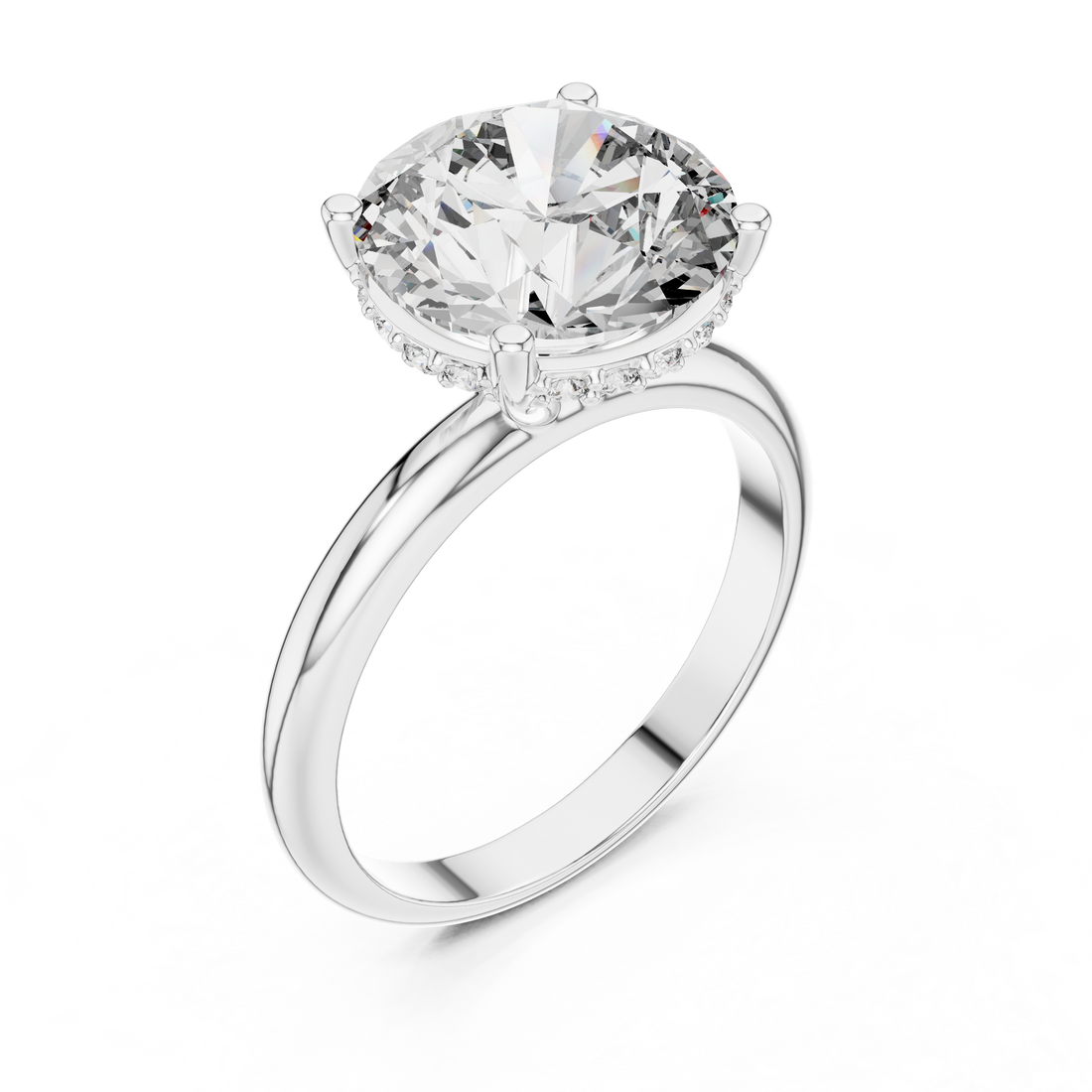 Classic Round Solitaire Diamond Ring