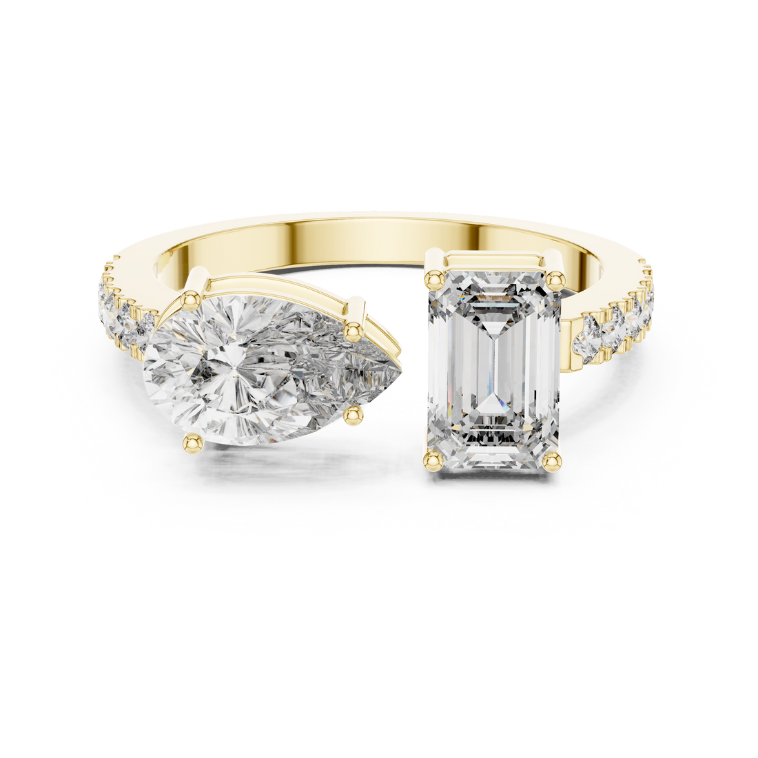 Toi et Moi Diamond Ring (Oval & Emerald Cut )