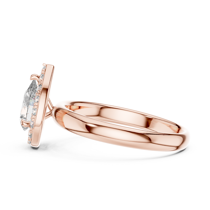 Pear Halo Diamond Engagement Ring