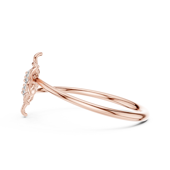 Twin Bloom Diamond Flower Ring