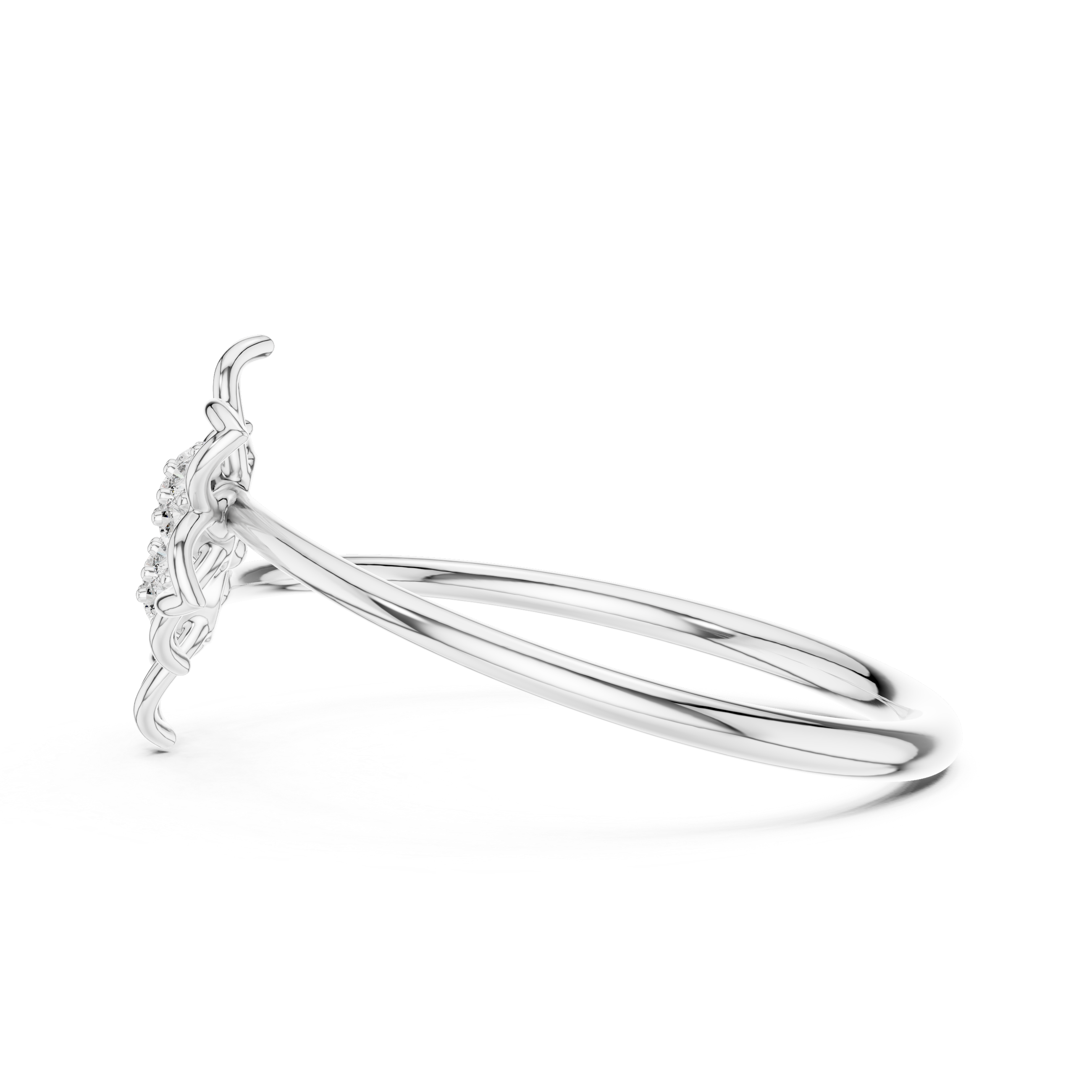 Twin Bloom Diamond Flower Ring