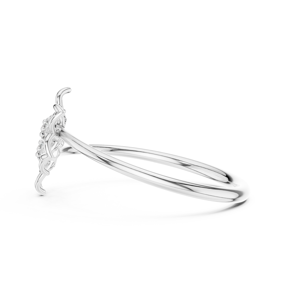 Twin Bloom Diamond Flower Ring