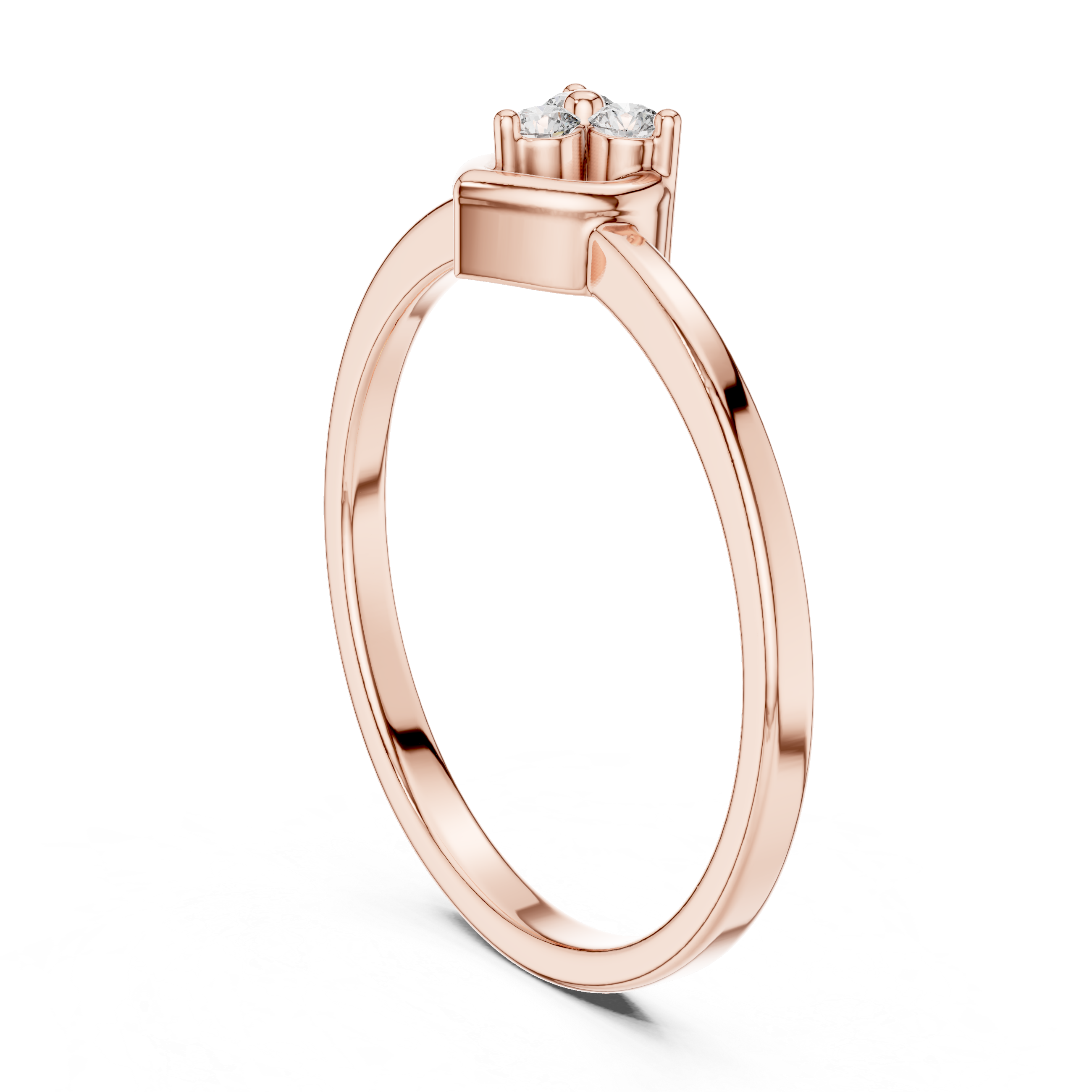 Heart Trio Diamond Ring