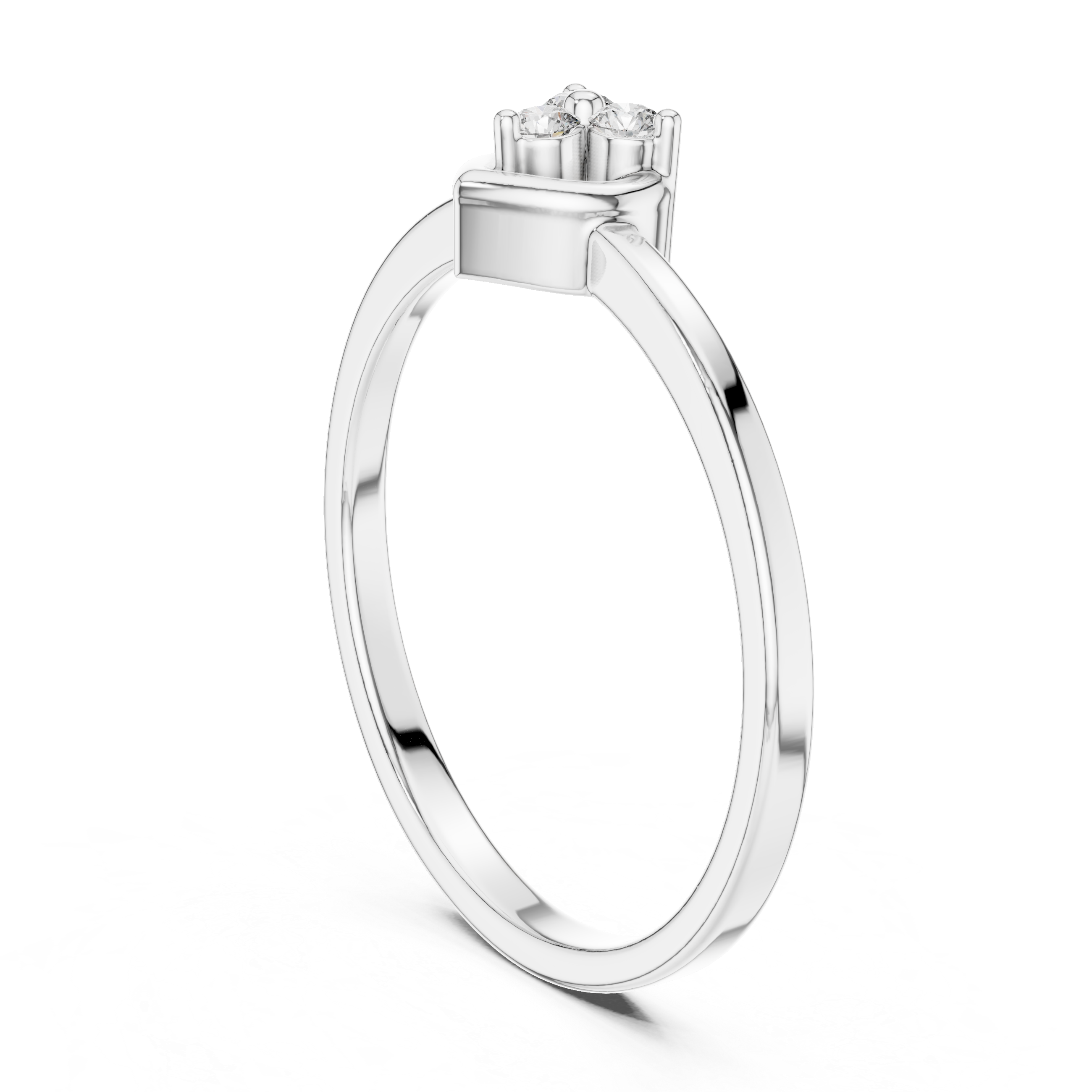 Heart Trio Diamond Ring