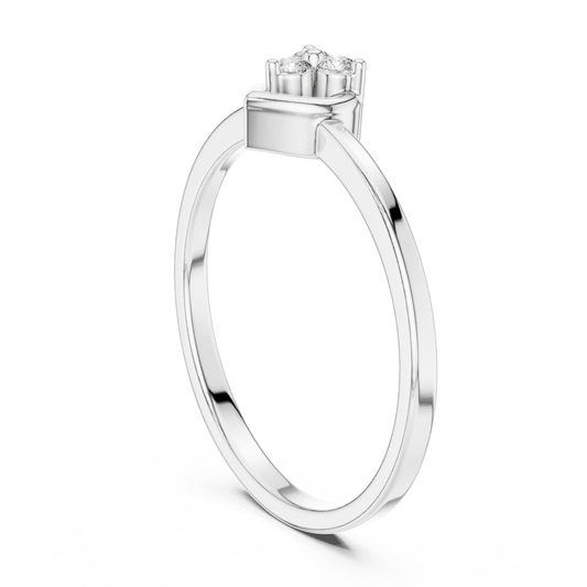Heart Trio Diamond Ring