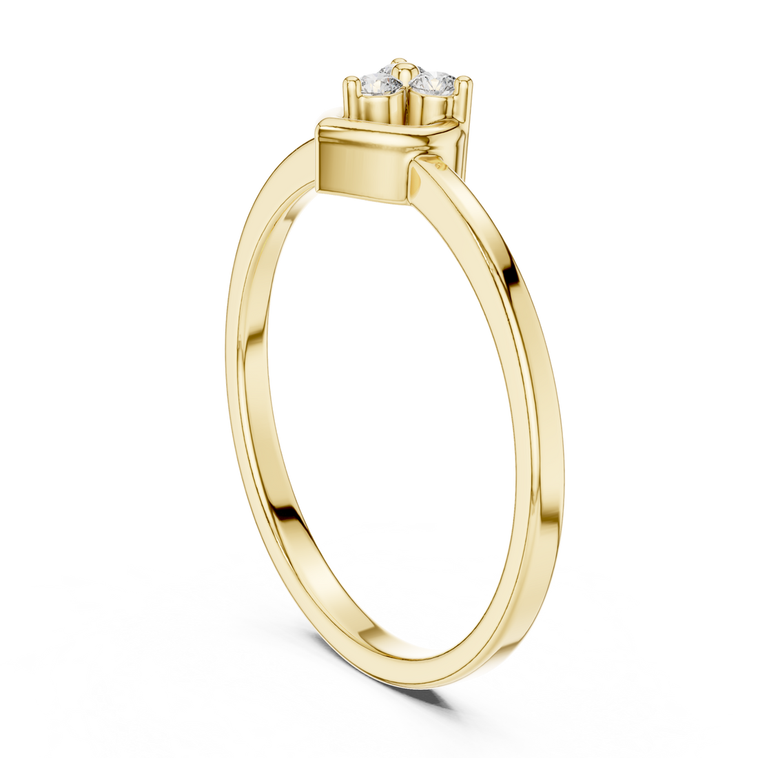 Heart Trio Diamond Ring