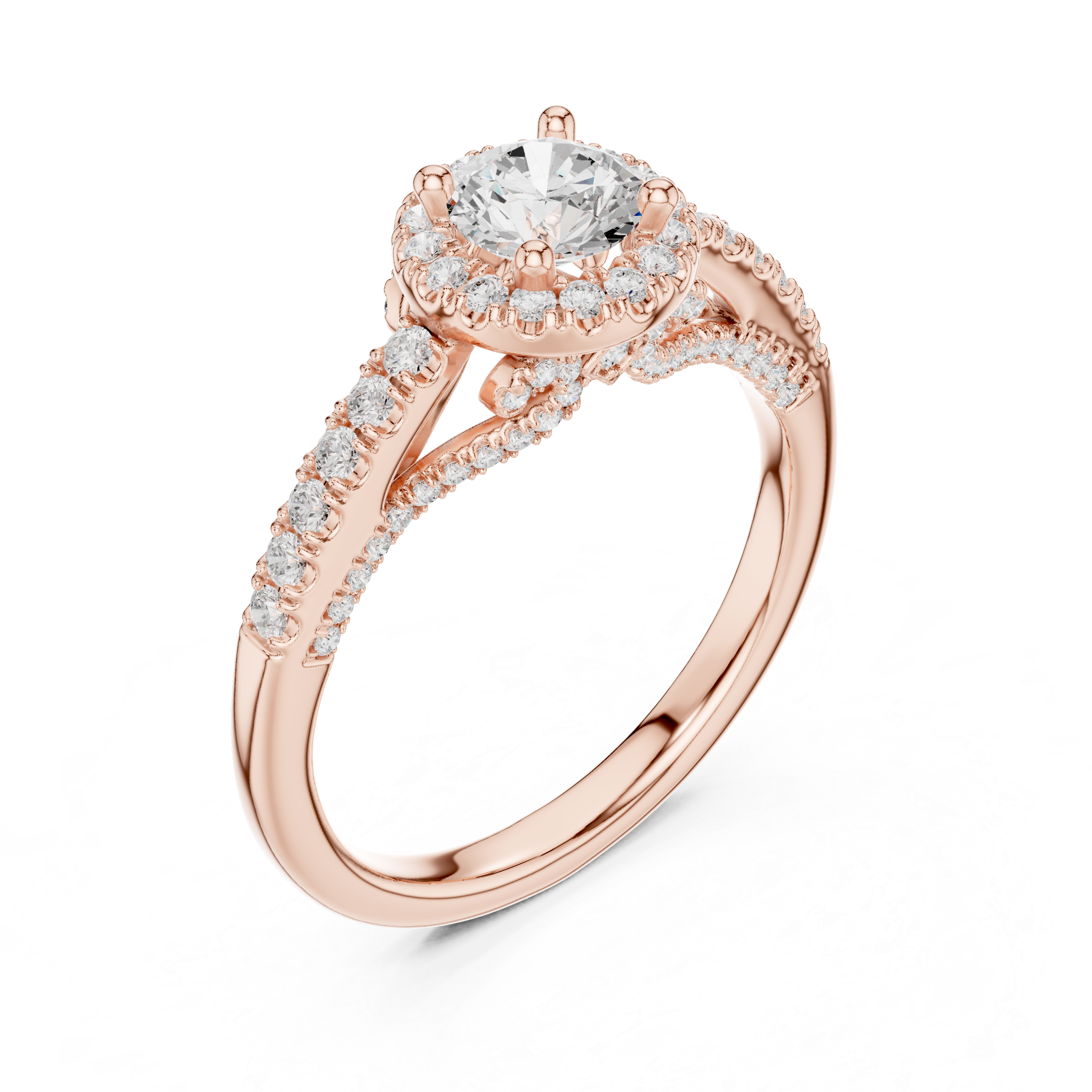Round Halo Lab-Grown Diamond Engagement Ring