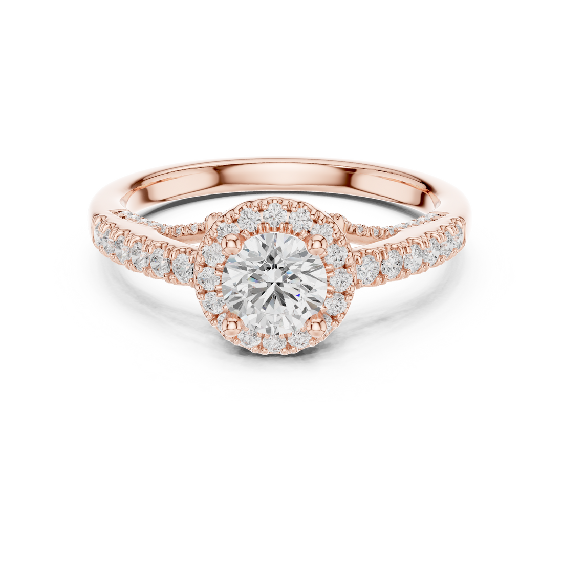 Round Halo Lab-Grown Diamond Engagement Ring