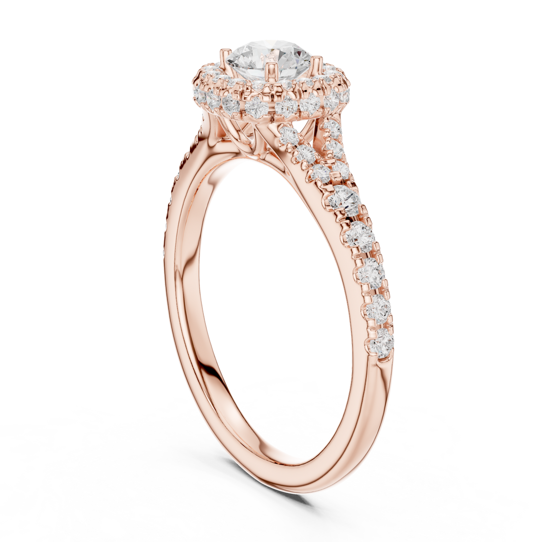 Vintage Halo Diamond Engagement Ring