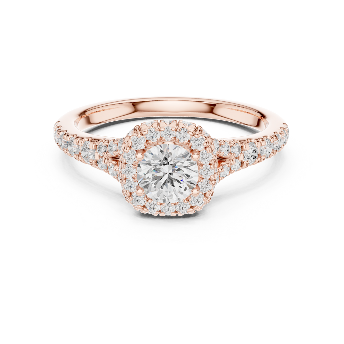 Vintage Halo Diamond Engagement Ring