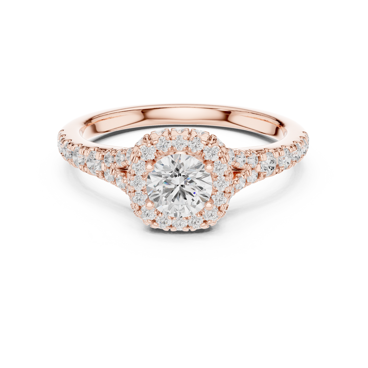 Vintage Halo Diamond Engagement Ring