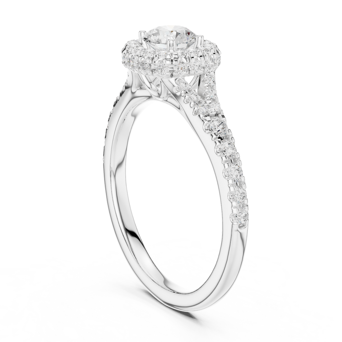 Vintage Halo Diamond Engagement Ring