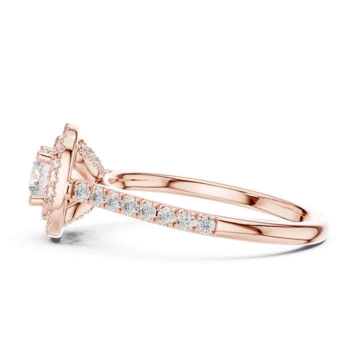 Double Halo Diamond Engagement Ring