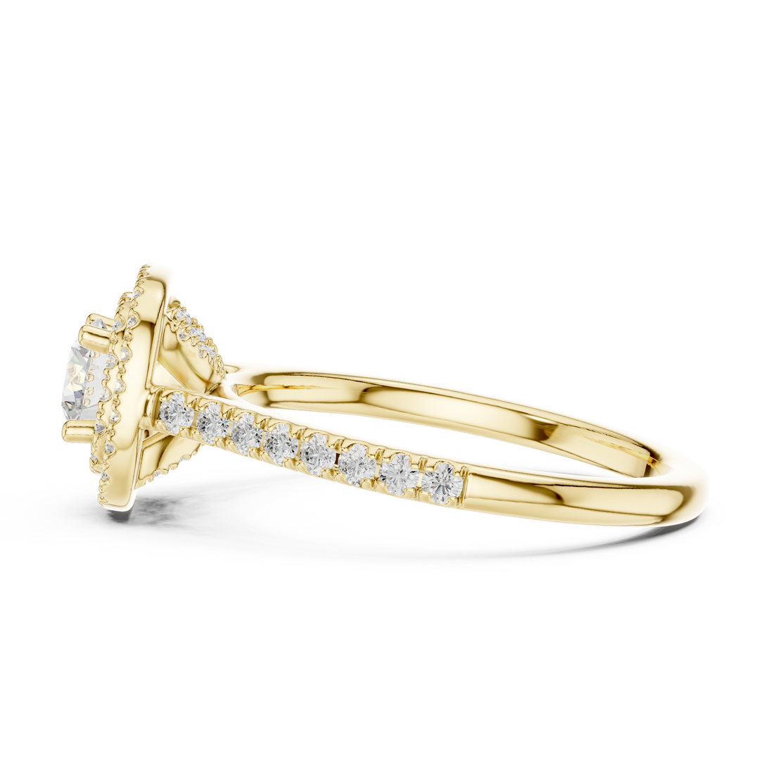 Double Halo Diamond Engagement Ring