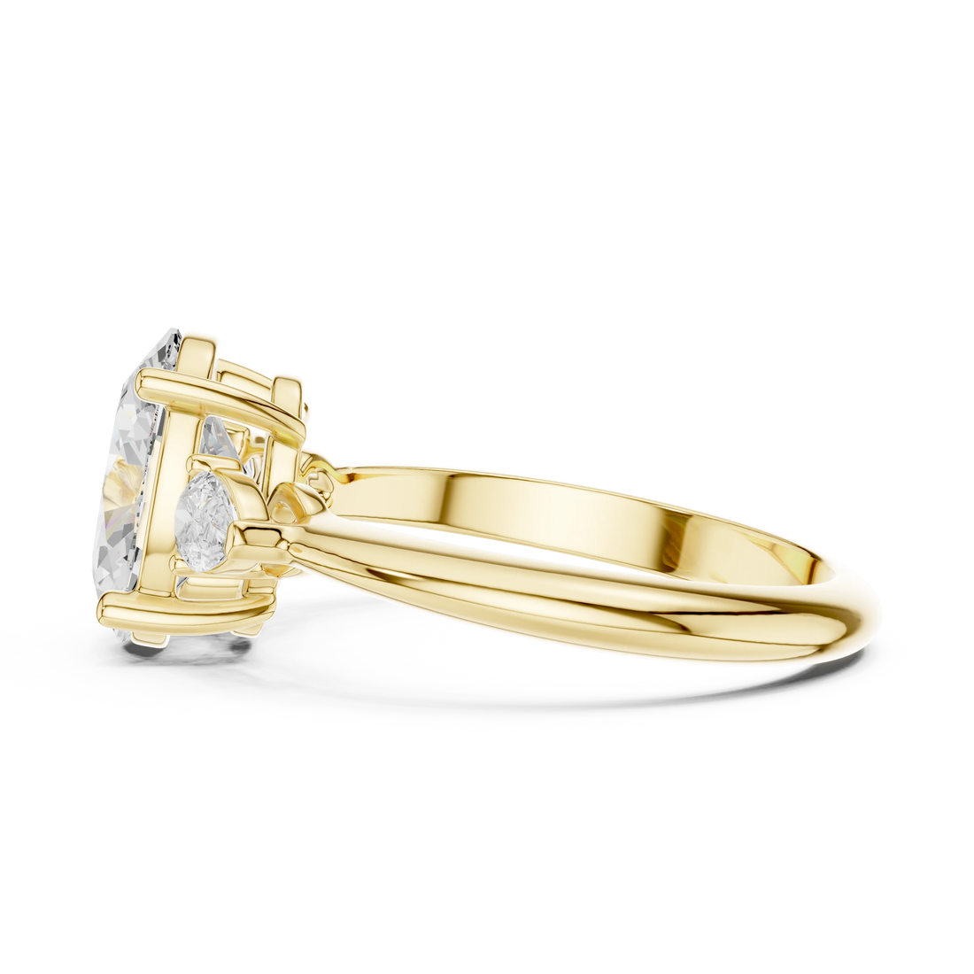 Portia Elegant Oval Diamond Three-Stone Ring