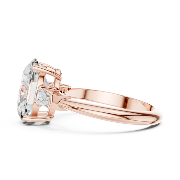 Sorrento Oval Diamond Three-Stone Ring
