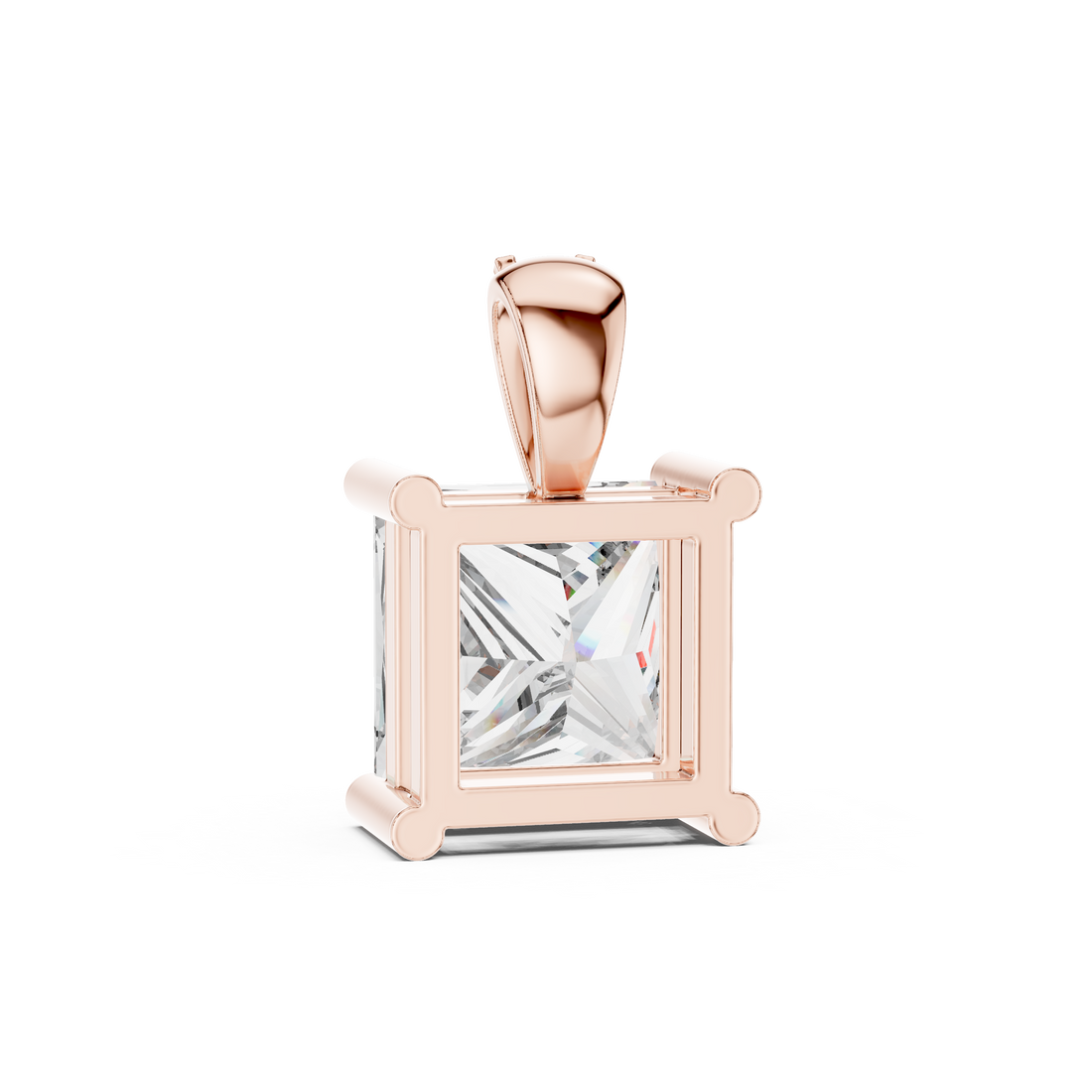 Princess-Cut Diamond Solitaire Pendant