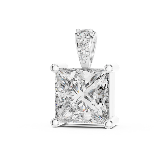 Princess-Cut Diamond Solitaire Pendant