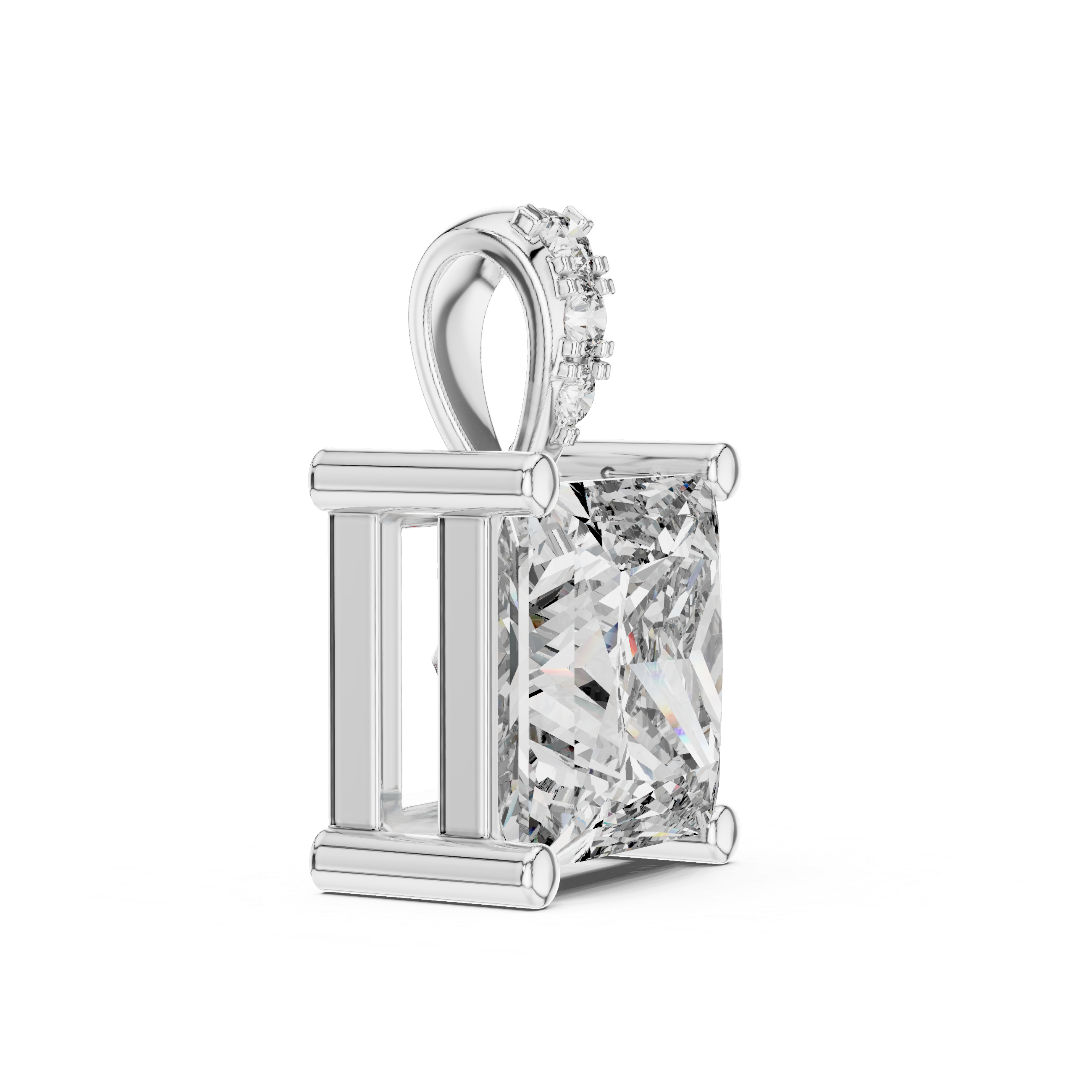 Princess-Cut Diamond Solitaire Pendant