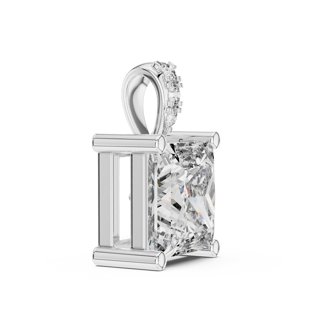Princess-Cut Diamond Solitaire Pendant