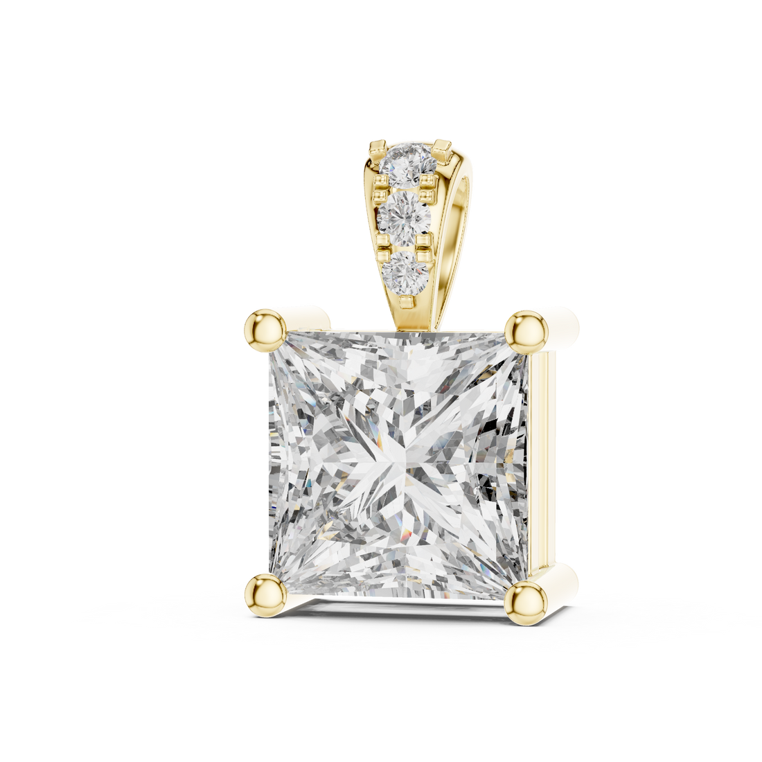 Princess-Cut Diamond Solitaire Pendant