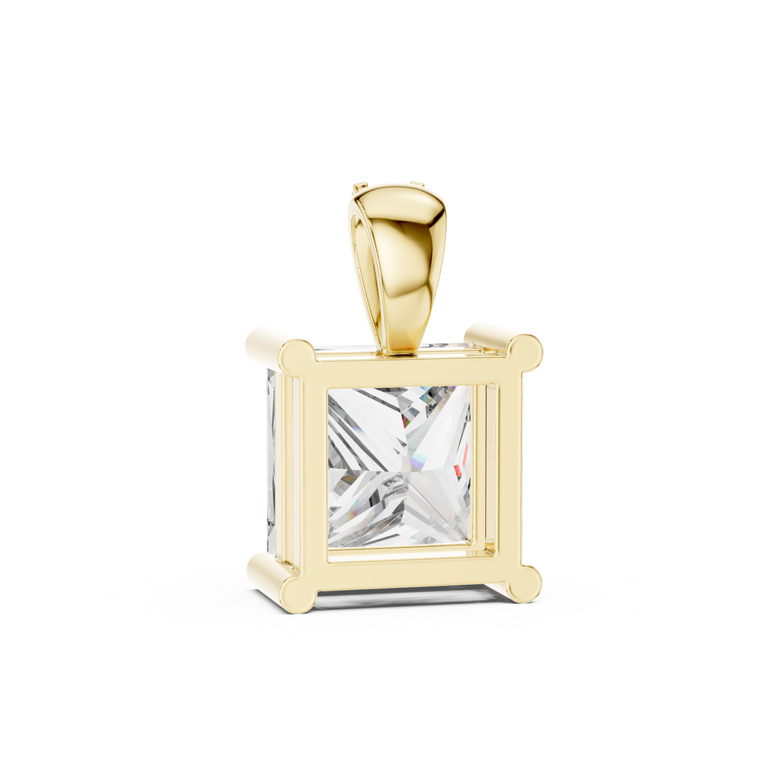 Princess-Cut Diamond Solitaire Pendant