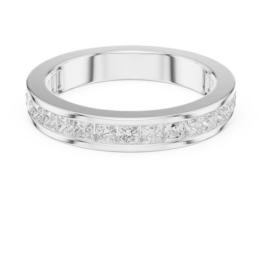 Princess cut diamond full eternity band with lab-grown diamonds in white gold, elegant and timeless design, Australia collection