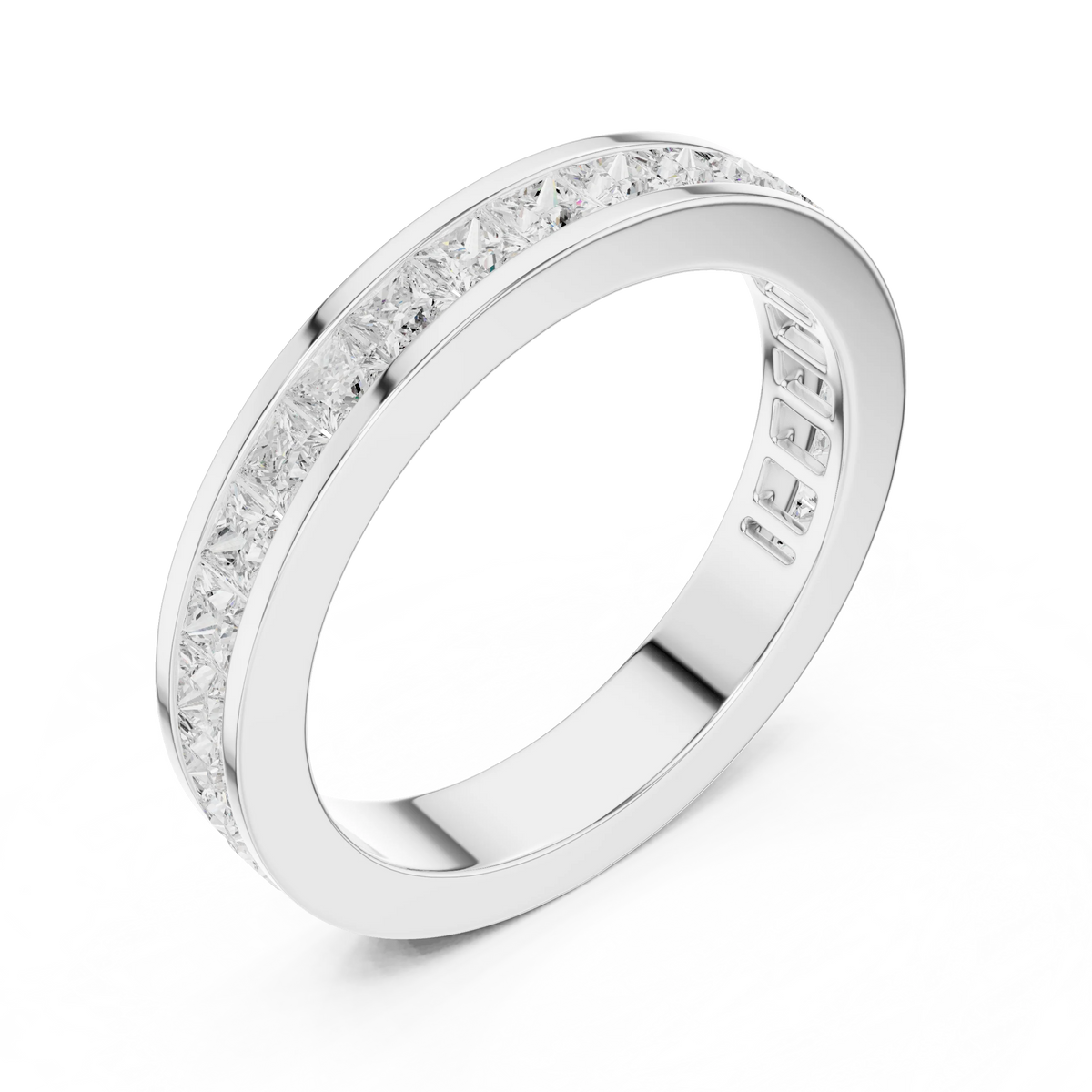 Sovereign Princess Cut Diamond Channel Band