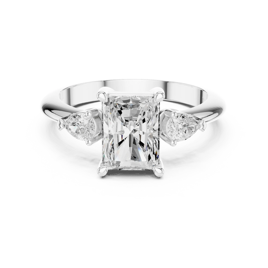 Titan Classic Radiant Diamond Three-Stone Ring