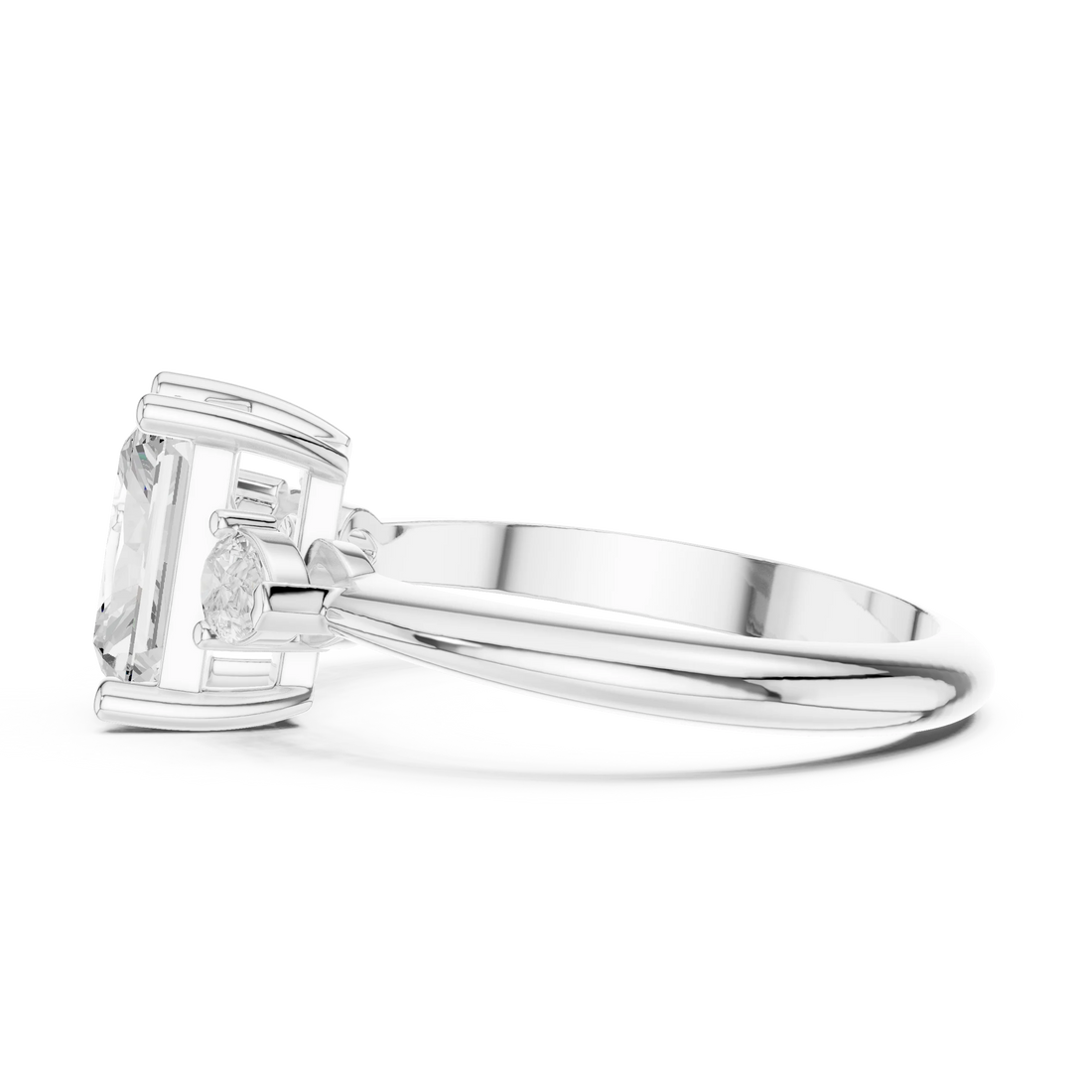 Titan Classic Radiant Diamond Three-Stone Ring