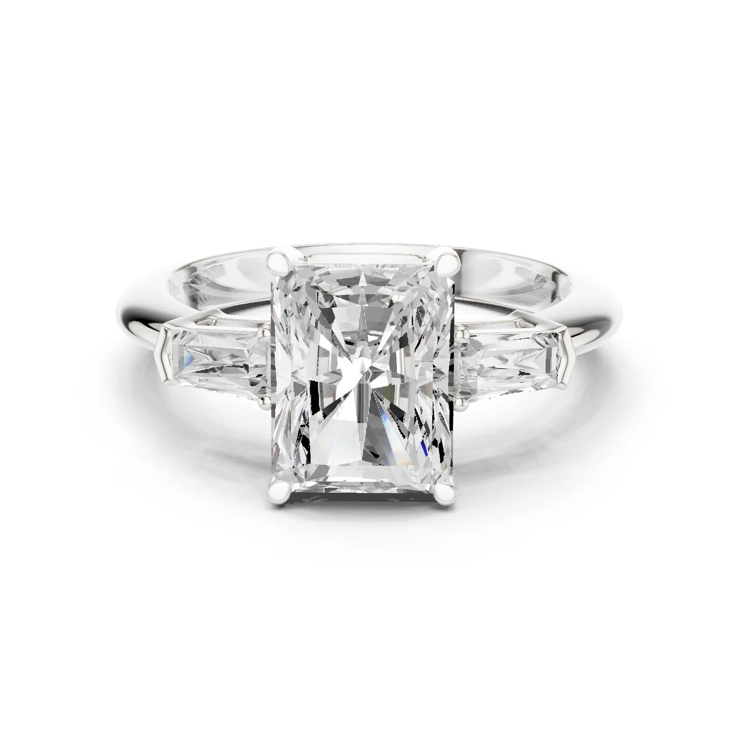 Solaris Radiant Diamond Three-Stone Ring