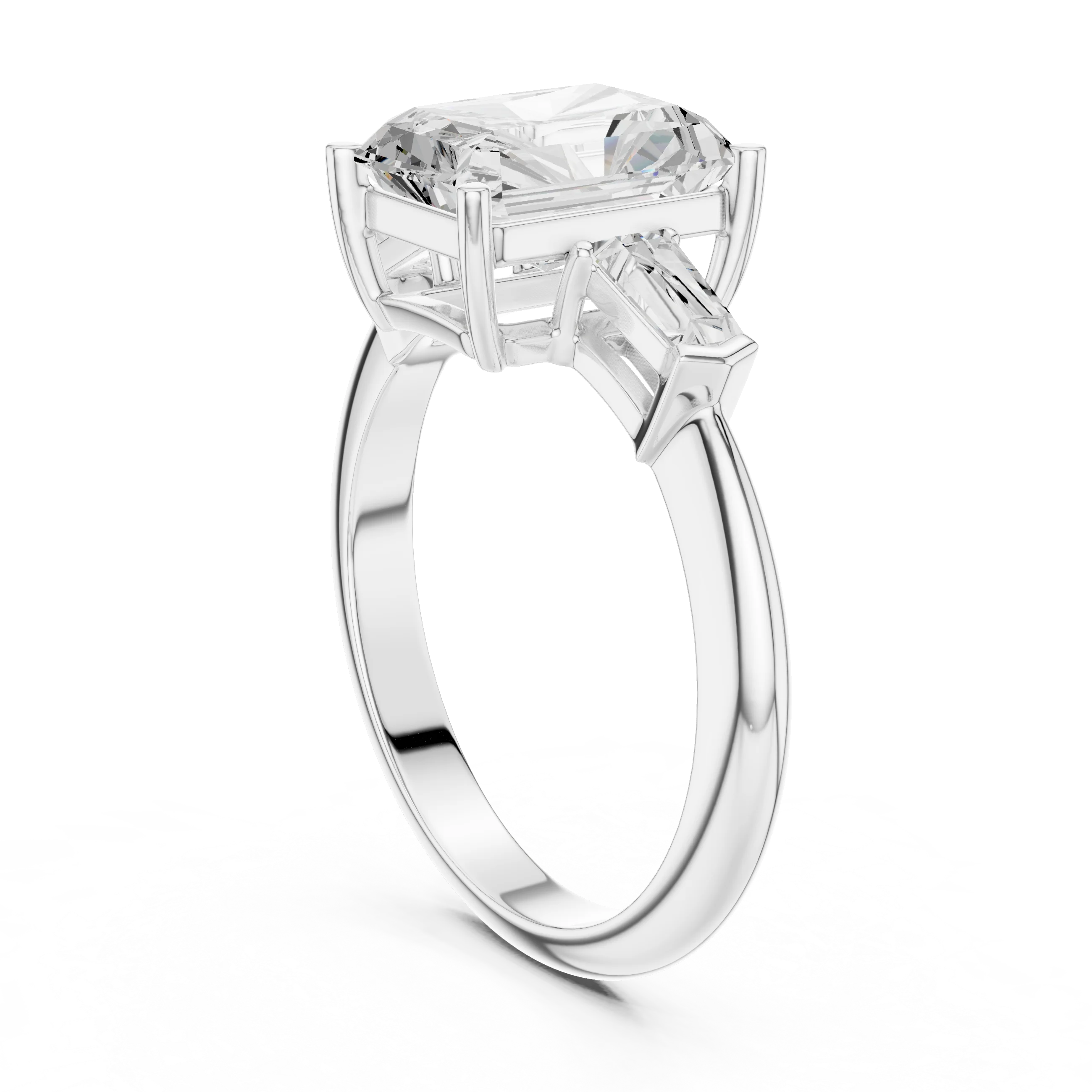 Solaris Radiant Diamond Three-Stone Ring