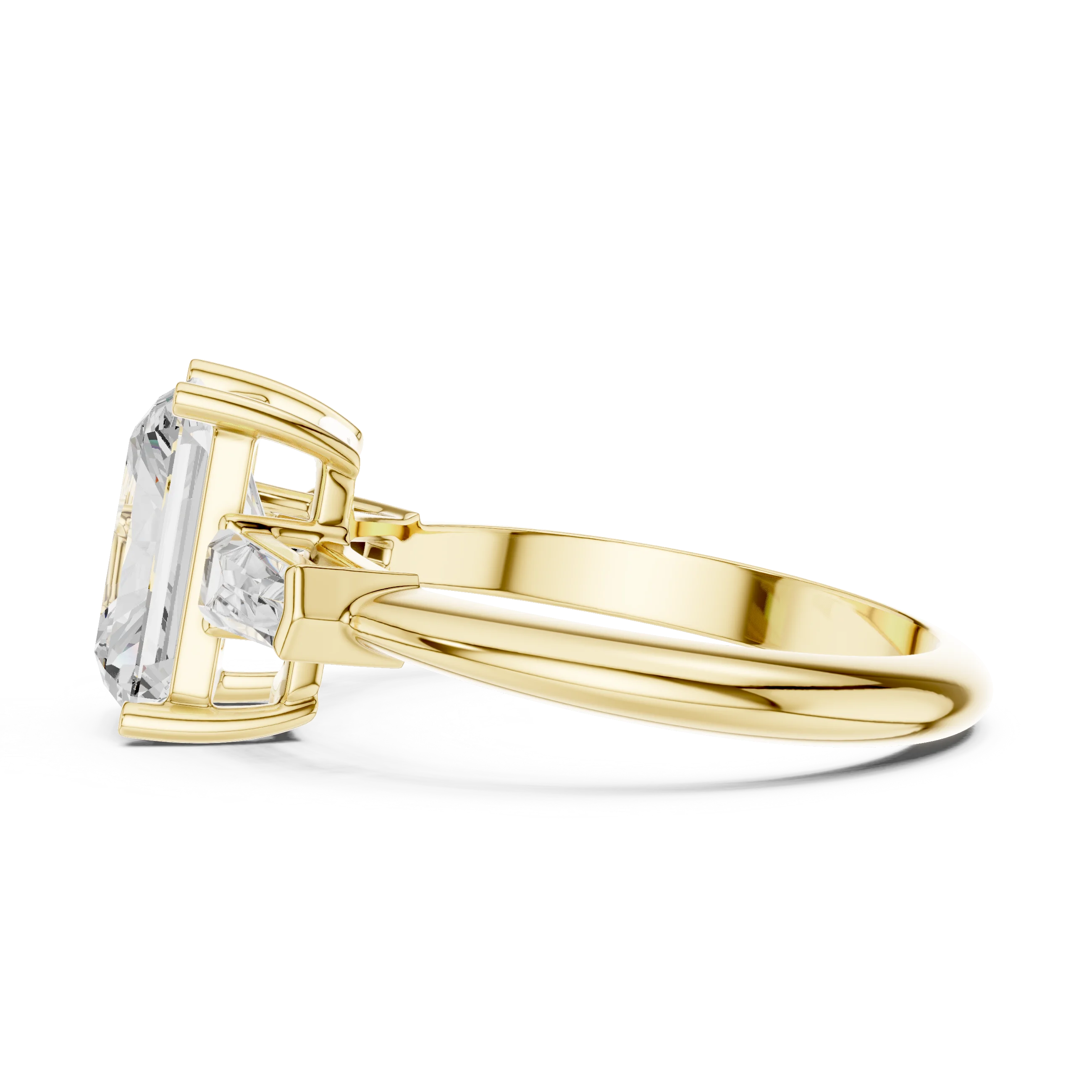 Solaris Radiant Diamond Three-Stone Ring
