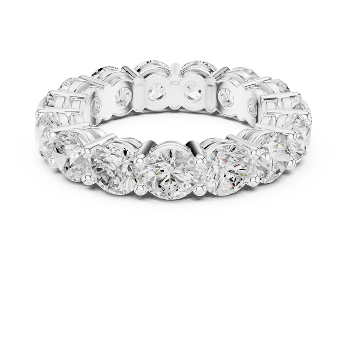 Round diamond full eternity band with lab-grown diamonds in white gold, classic and elegant design, Australia collection