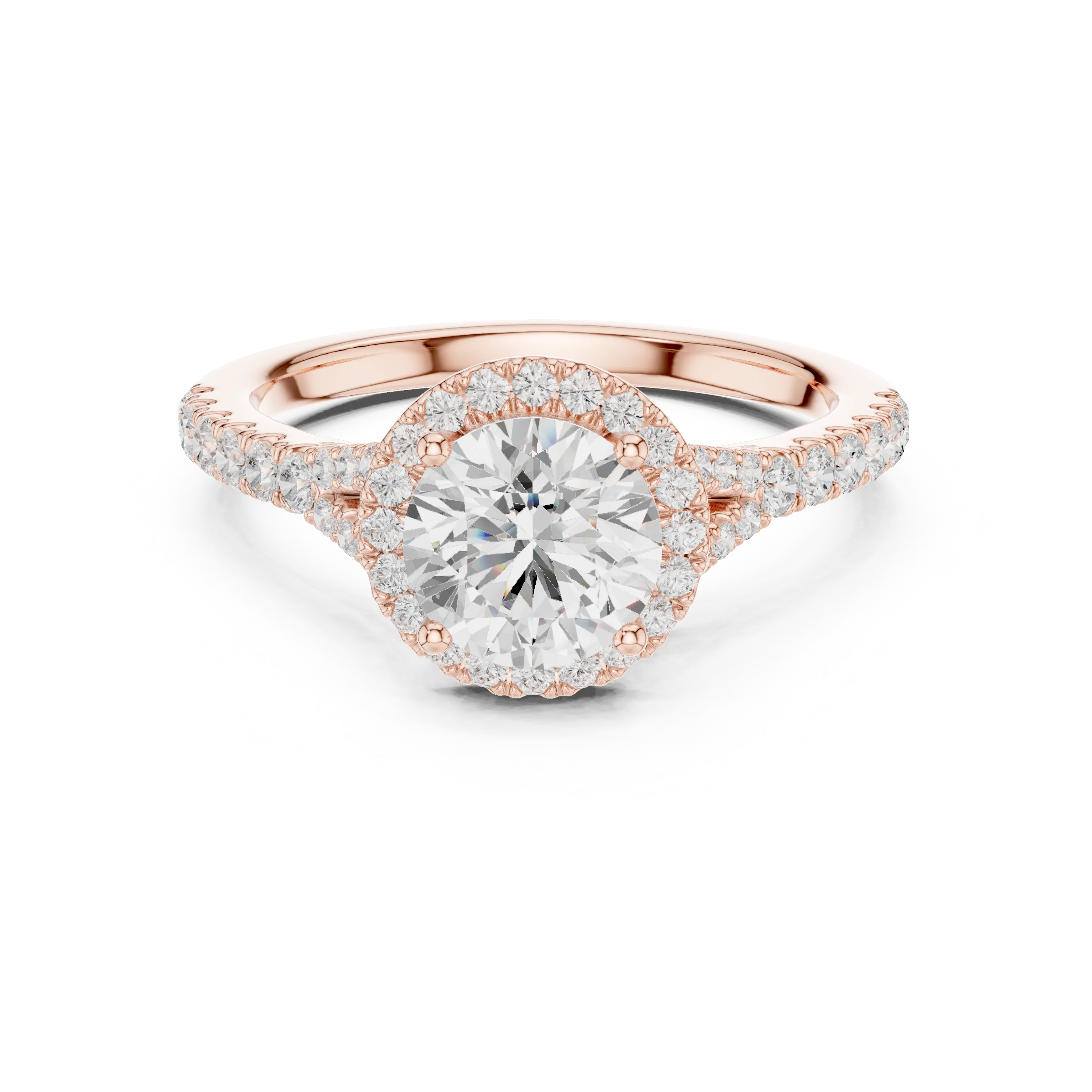 Sterling Timeless Round Halo Diamond Ring