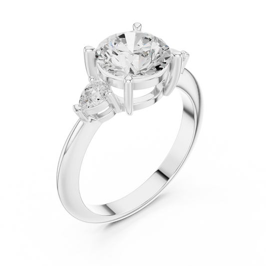 Heritage Classic Round Diamond Three-Stone Ring