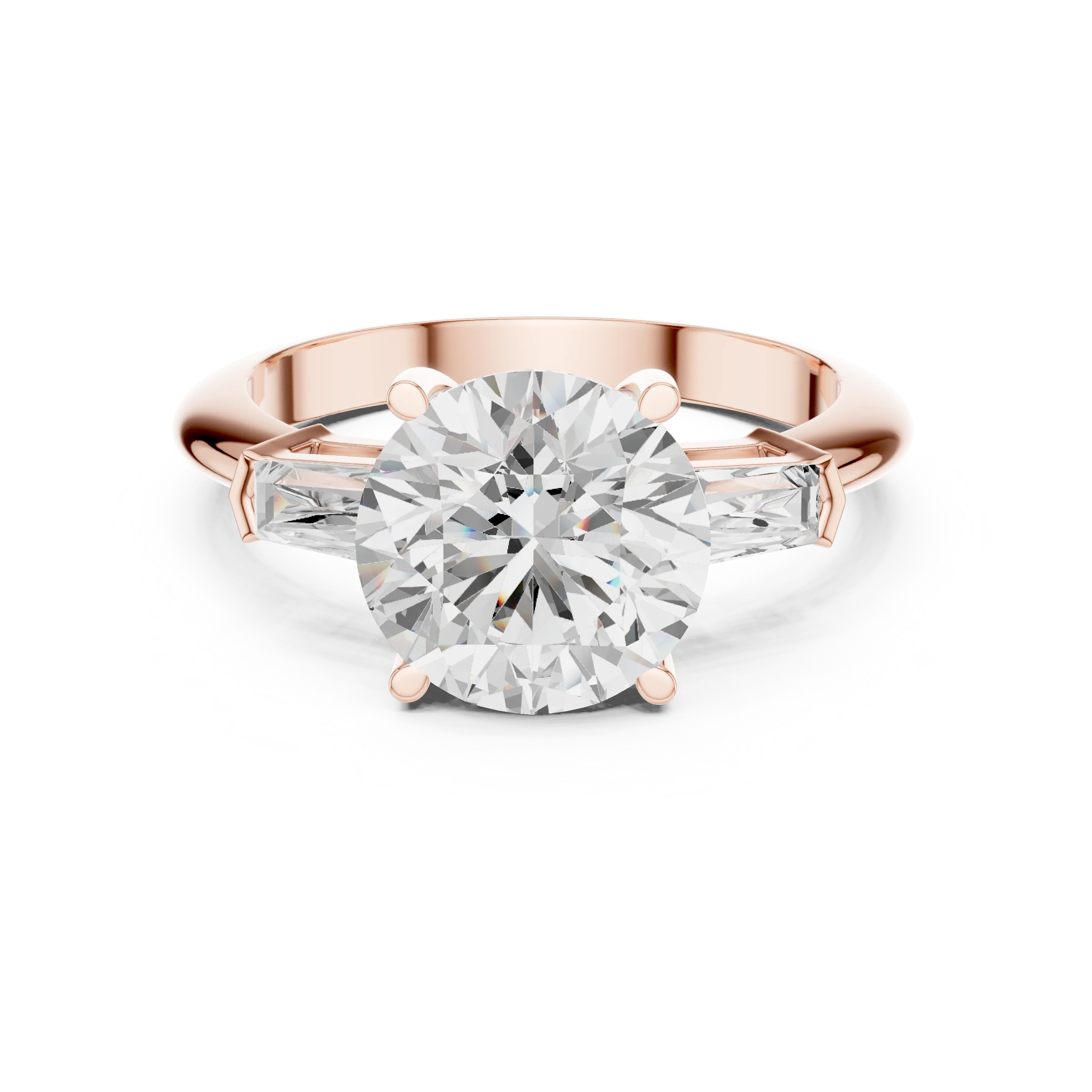 Meridian Round Diamond Three-Stone Ring