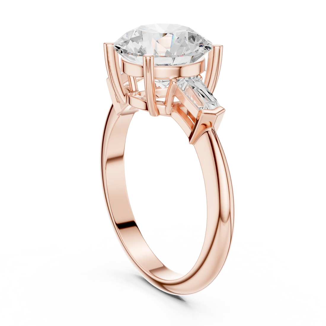 Meridian Round Diamond Three-Stone Ring