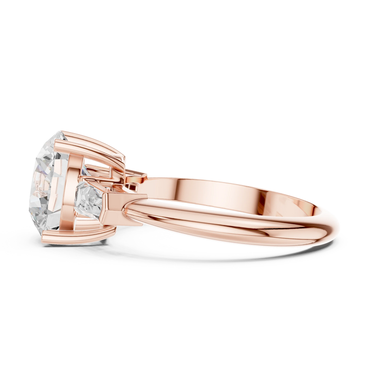 Meridian Round Diamond Three-Stone Ring