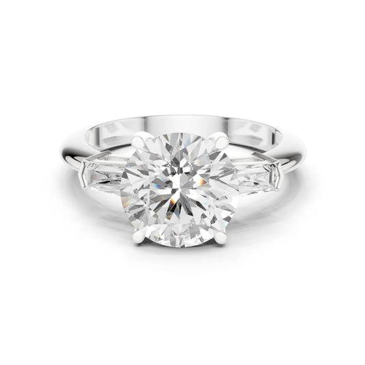 Meridian Round Diamond Three-Stone Ring