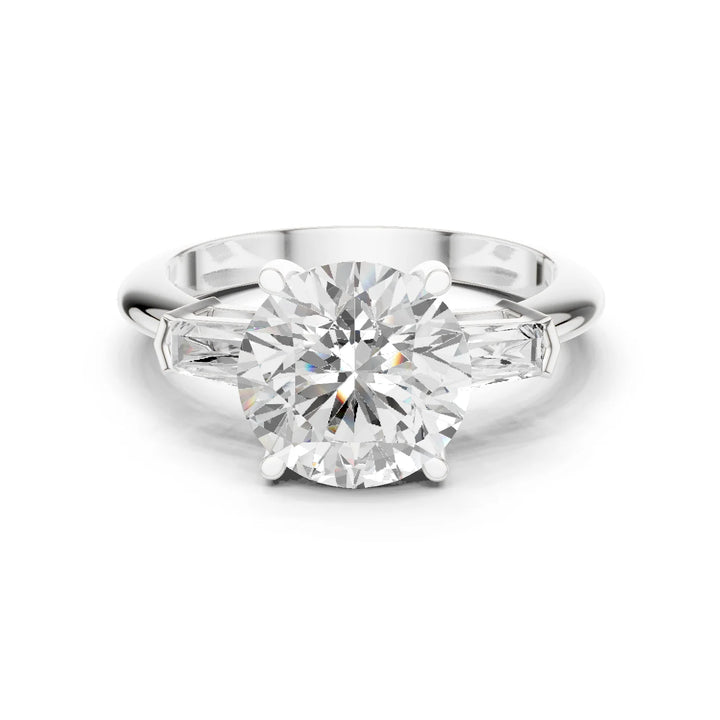 Meridian Round Diamond Three-Stone Ring