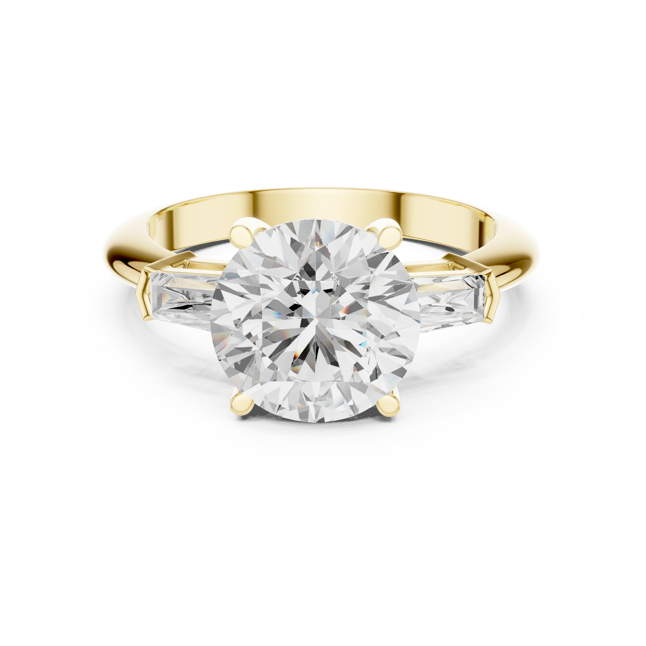 Meridian Round Diamond Three-Stone Ring
