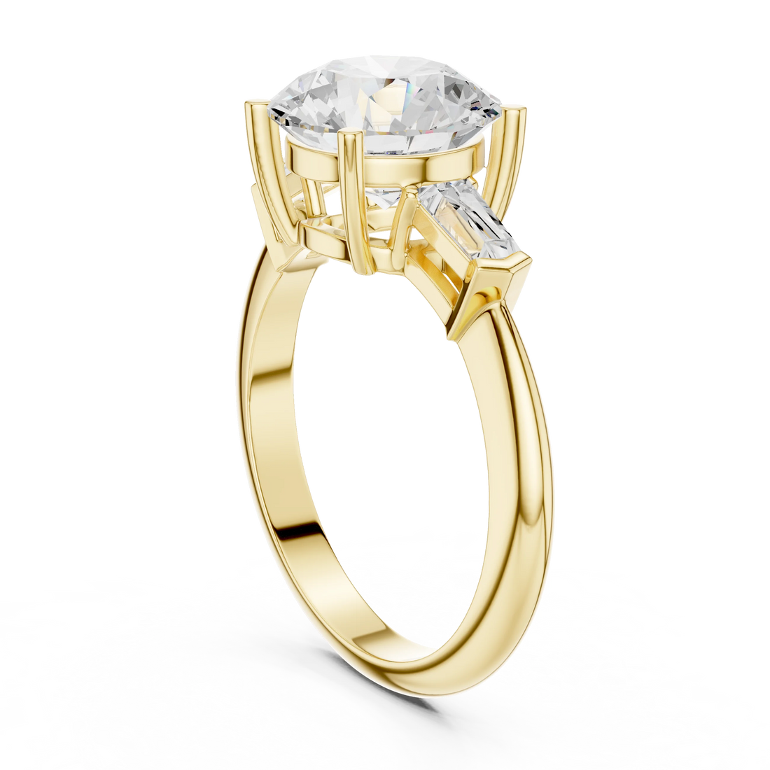 Meridian Round Diamond Three-Stone Ring