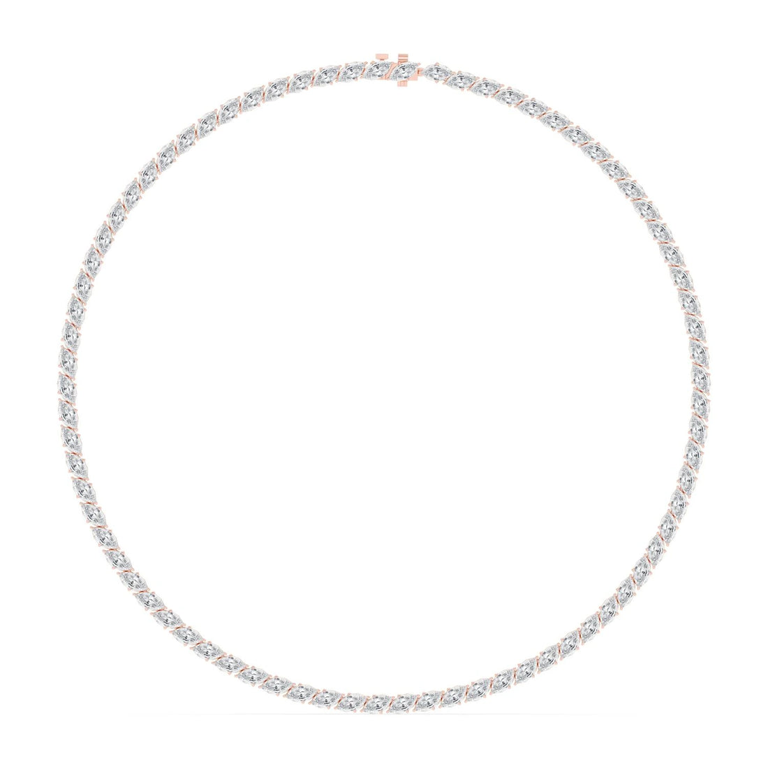 Marquise Cut Lab Grown Diamond Tennis Necklace